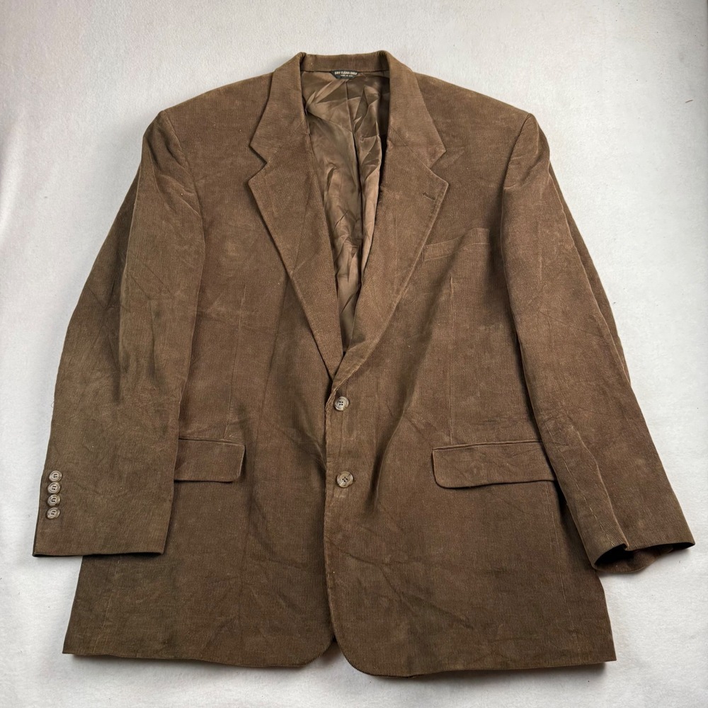 Orvis Mens Brown Corduroy Blazer Sport Coat Made in USA Two Button Jacket
